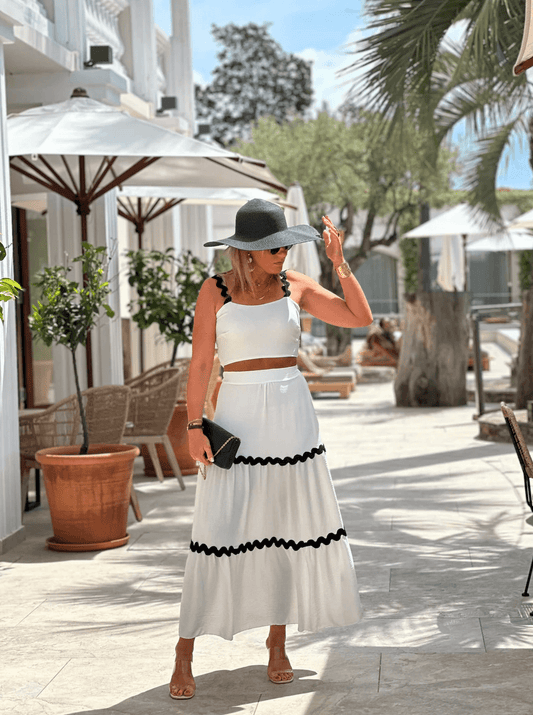 Ensemble crop top et jupe longue Mykonos